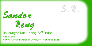 sandor meng business card
